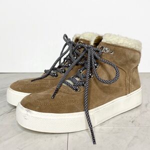 Marc Fisher Summa Faux Fur High Top Sneaker 6 1/2